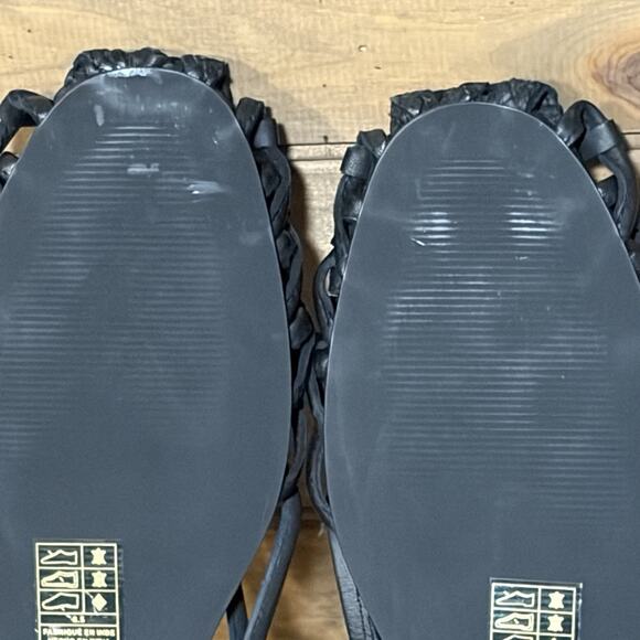 Free People Harlow Woven Wrapped Flats Shoes Women’s Size 8.5 Straps Goth Boho - Picture 8 of 9